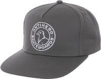 Anti-Hero Basic Pigeon Round Snapback Hat - charcoal/white