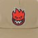 Spitfire Bighead Fill Snapback Hat - tan/red - front detail