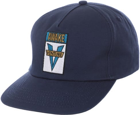 Venture Awake Snapback Hat - navy/teal/gold - view large
