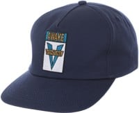 Venture Awake Snapback Hat - navy/teal/gold