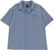 Brixton Bunker Linen Blend S/S Shirt - flint stone blue