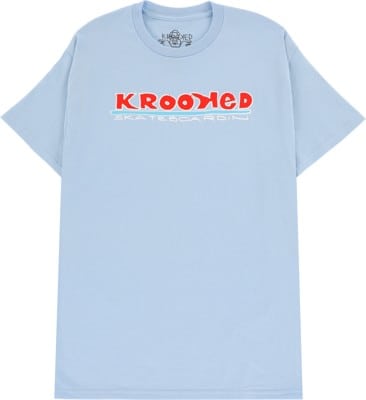 Krooked Skateboardin T-Shirt - light blue/red-white-blue - view large