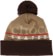 Chocolate Bar Pom Pom Beanie - brown/grey