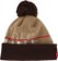 Chocolate Bar Pom Pom Beanie - brown/grey - reverse