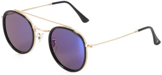 Glassy Parker Polarized Sunglasses - black/gold/blue polarized lens - view large