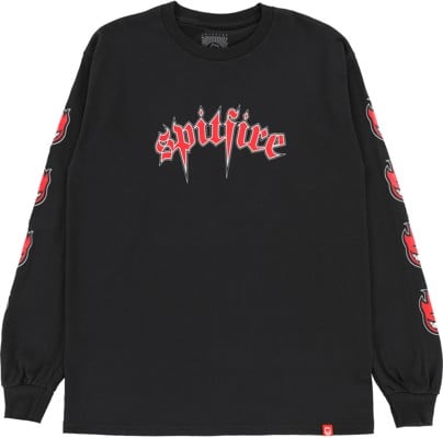 Spitfire Venom Bighead Fill Sleeve L/S T-Shirt - black-red/black-white - view large