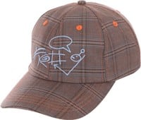 Frog Plaid G Snapback Hat - brown