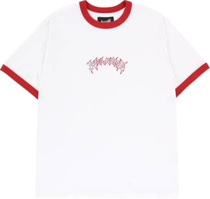 Welcome Barb Ringer T-Shirt - white/red - view large