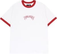 Welcome Barb Ringer T-Shirt - white/red