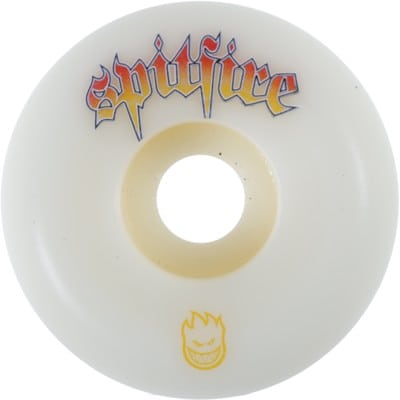 Spitfire Venom Script Formula Four Conical Full Skateboard Wheels - white/natural (99d) - view large