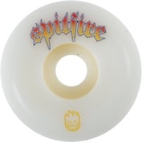 Spitfire Venom Script Formula Four Conical Full Skateboard Wheels - white/natural (99d)