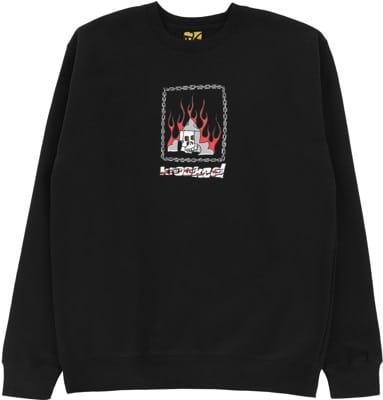 Krooked Chain Frame Crew Sweatshirt - black - view large