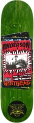 Anti-Hero Anderson Thrasher 9.0 Skateboard Deck - green