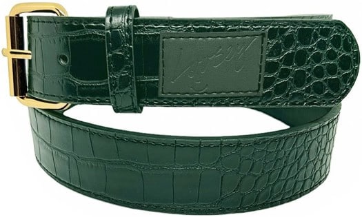 Loosey Croc Skin Belt - green - view large