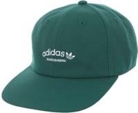 Adidas Arched Logo Strapback Hat - collegiate green