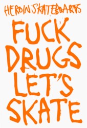Heroin Fuck Drugs Sticker - orange