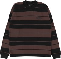 Tactics Heavy Knit Stripe L/S T-Shirt - black/brown