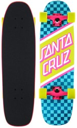 Santa Cruz Street Skate 8.4 Street Cruzer Complete Cruiser Skateboard - blue checker