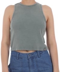Dickies Women's Newington Tank - over dyed acid wash dark fore