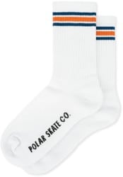 Polar Skate Co. Stripe Sock - white/blue/orange