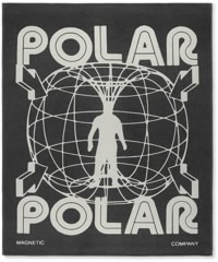 Polar Skate Co. Magnet Picnic Blanket - blue/white