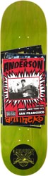 Anti-Hero Anderson Thrasher 9.0 Skateboard Deck - lime