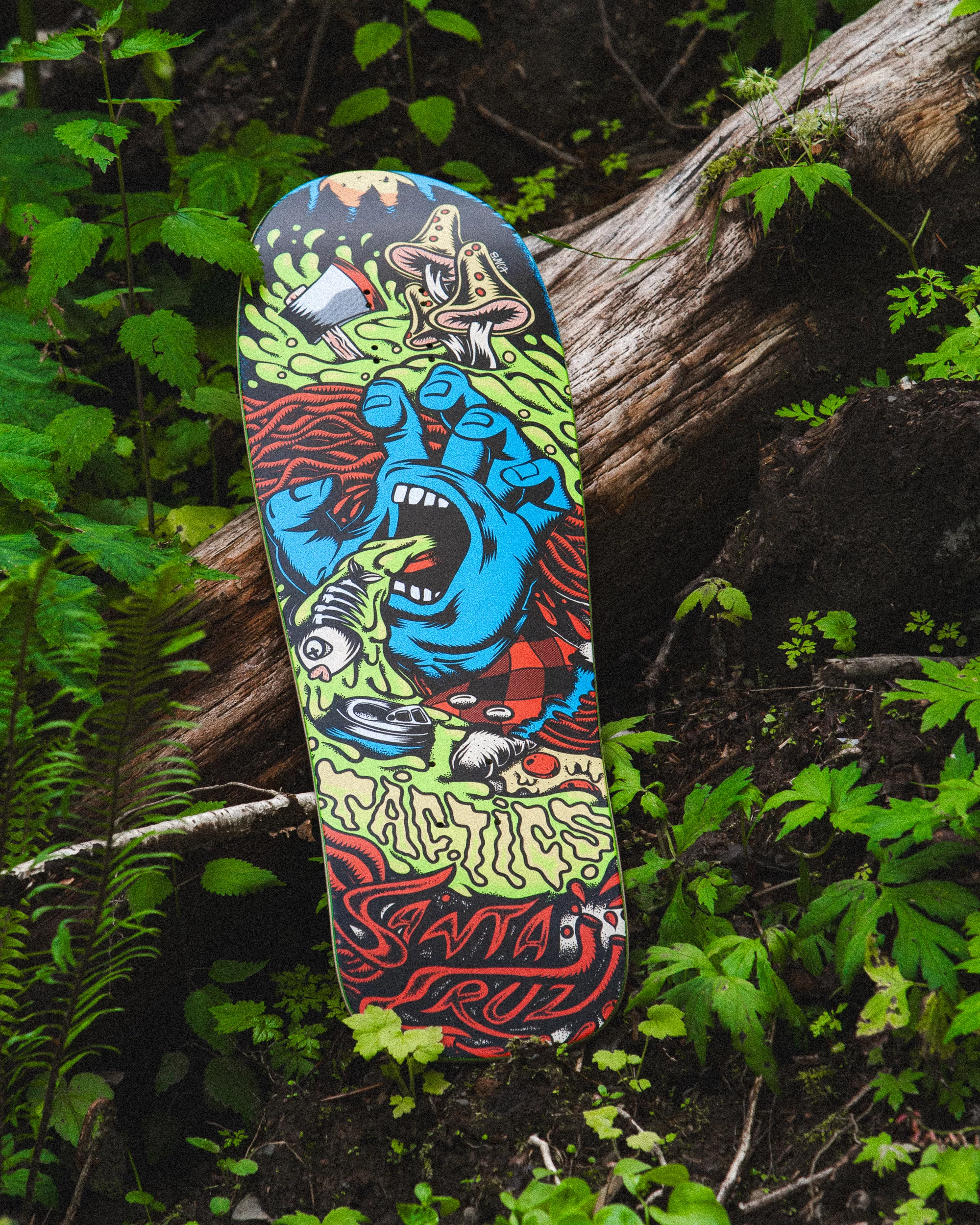 Tactics Santa Cruz Screaming Hand Tactics 9.7 Skateboard Deck - black
