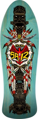 Powell Peralta Steve Saiz Totem 10.0 Skateboard Deck - blue stain - view large