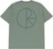 Polar Skate Co. Stroke Logo T-Shirt - jade green/dark green - reverse