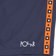 Polar Skate Co. Square Stripe Boardshorts - navy/orange - detail