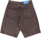 Polar Skate Co. Big Boy Denim Shorts - mud brown - reverse