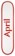 April OG Logo 8.125 Skateboard Deck - white/red