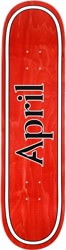 April OG Logo 8.38 Skateboard Deck - red/white