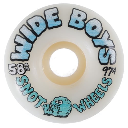 Snot Wide Boys Skateboard Wheels - orange/green swirl (99a