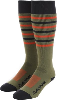 DAKINE Summit Merino Snowboard Socks - utility green/orange - view large