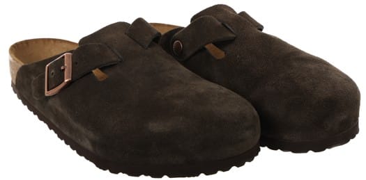 Birkenstock Boston Soft Footbed Clog Slide Sandals - mocha suede - view large