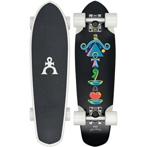 TGM Blank Skateboard Wheels 59mm 82A – Soft Cruiser Set For Smooth Ride (Black)