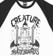 Creature Listen To 3/4 Sleeve T-Shirt - white/black - front detail