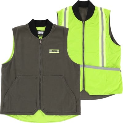 Creature Crete-Ture DIY Work Vest Jacket - asphalt/neon green - view large
