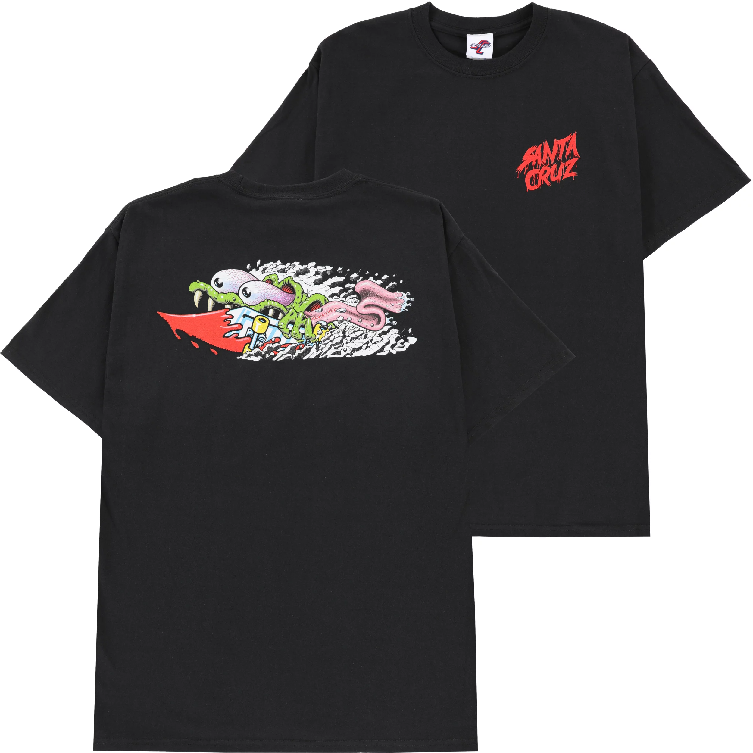 ★Santa Cruz Meek Slasher T-Shirt 関税込★ Santa Cruz Meek Concrete Slasher T-Shirt - black | Tactics