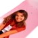 Welcome Britney Spears Baby One More Time 8.5 Skateboard Deck - pink glitter - angle