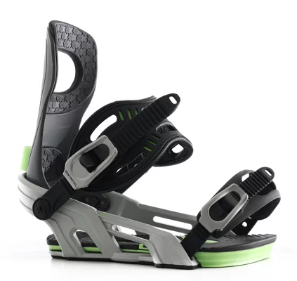 Bent Metal Joint Snowboard Bindings 2025 - grey/green