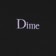 Dime Classic Small Logo Hoodie - black - front detail