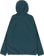 Burton Crown Weatherproof Fleece Full Zip Hoodie - deep emerald - reverse