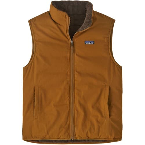 Patagonia Reversible Cotton Down Vest Jacket - shelter brown