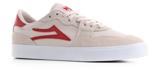 Lakai York Skate Shoes - white/red suede