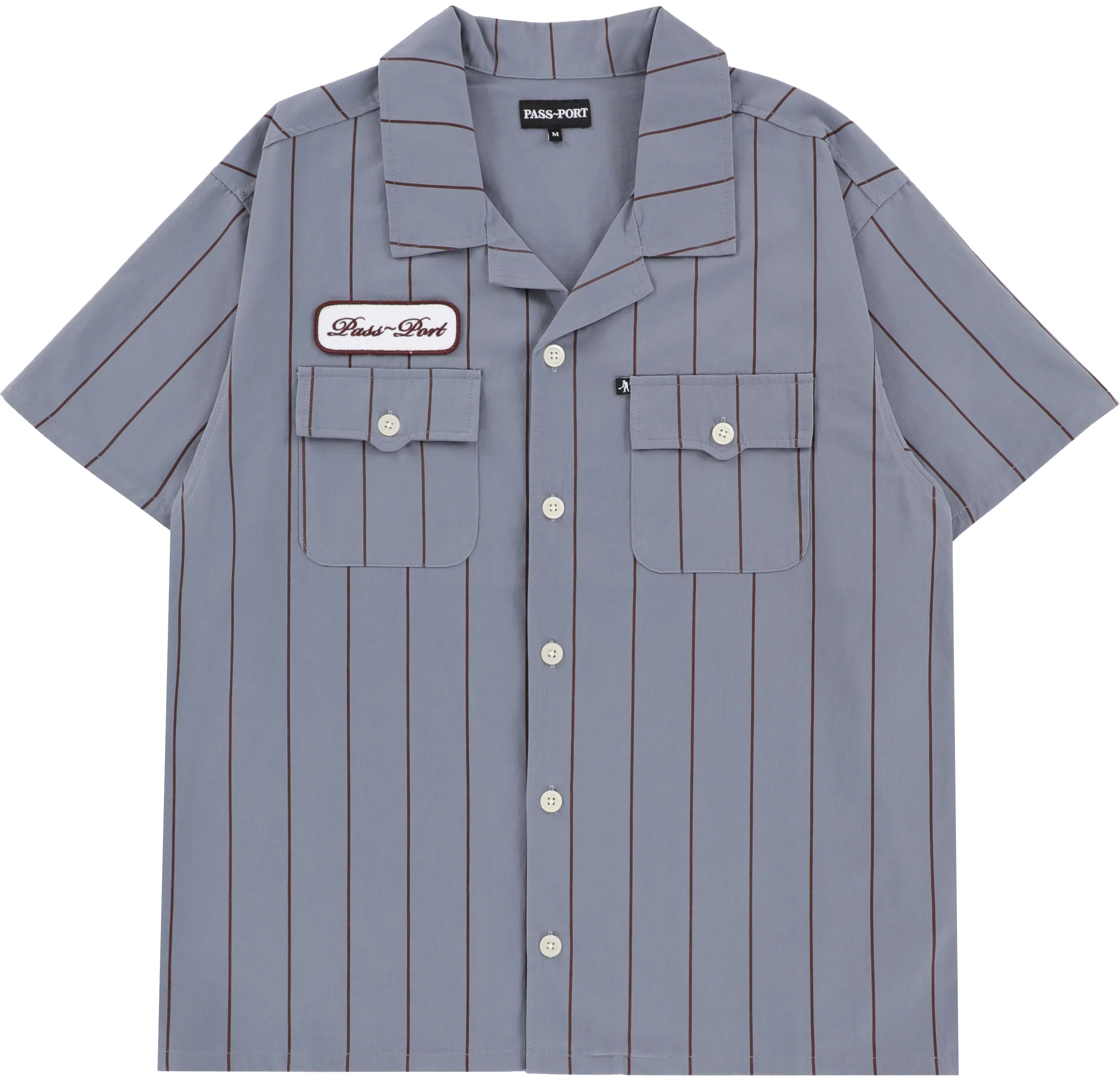 Passport Striped Casual S/S Shirt - light blue | Tactics