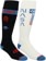 686 NASA 2-Pack Snowboard Socks - black pair + white pair