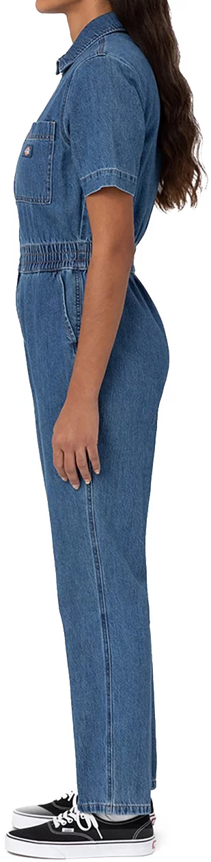 Dickies Women's Houston Denim Coverall Pants classic blue Tactics