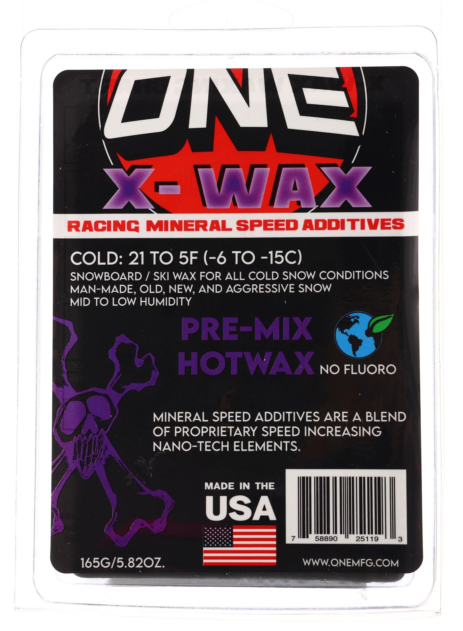 One MFG X-Wax Pre-Mix 165g Snowboard Wax - cold | Tactics